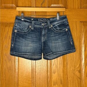 Miss Me Dark Blue Jean Shorts Size 28